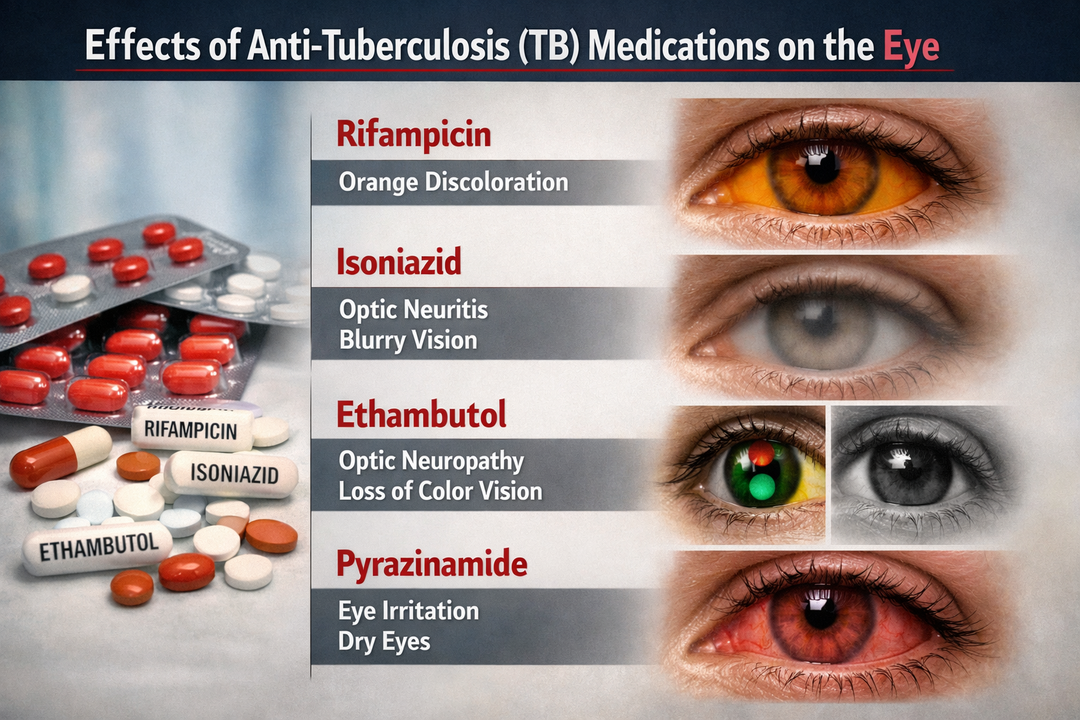 Effects of Anti-Tuberculosis (TB) Medications on the Eyes